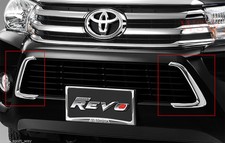CHROME BUMPER LOWER GRILLE LINE COVER FOR TOYOTA HILUX REVO PICKUP M70 M80 2015+