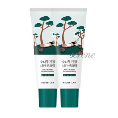 ROUND LAB Pine Calming Cica Sunscreen SPF50+ PA++++ 2EA K-Beauty