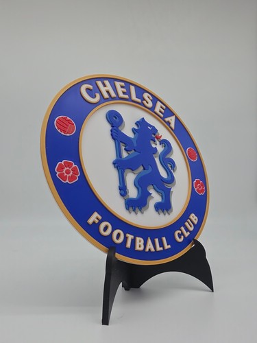 CHELSEA FC Logo Plaque (23cm Diameter) with Display Stand - Picture 5 of 9