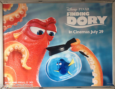 Cinema Poster: FINDING DORY 2016 (Octopus & Jug Quad) Ellen DeGeneres Idris Elba