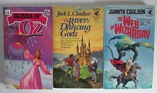 1978/84 Del Rey Fantasy Lot of 3 paperbacks VF/FN+ L Frank Baum Oz Chalker   