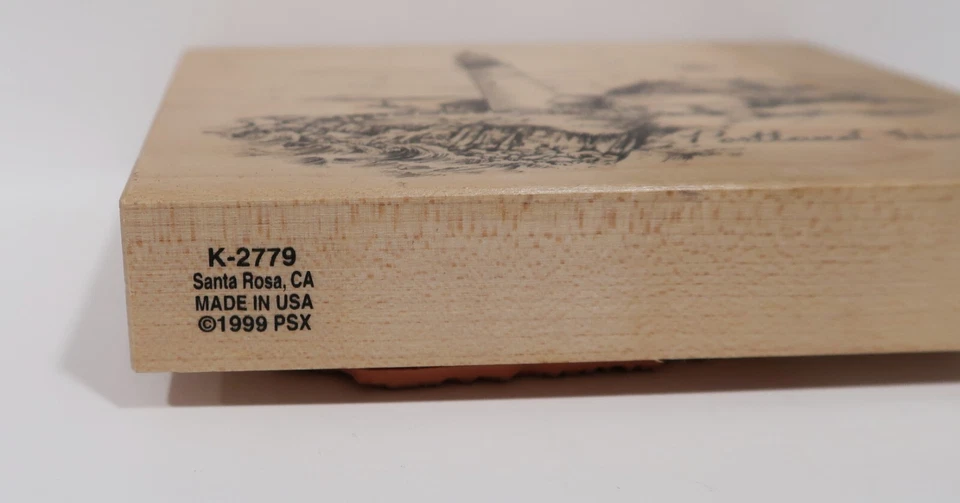 Sello de goma montado en madera PSX 1999, K-2779 Portland Head, faro Foto 3 de 3