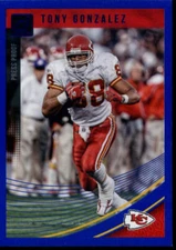 TONY GONZALEZ 2018 Donruss Press Proof Blue #112 NFL Chiefs  ID:80828