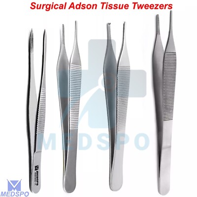 Surgical Adson Tweezers Tissue & Dressing Picking Forceps Dental Instruments