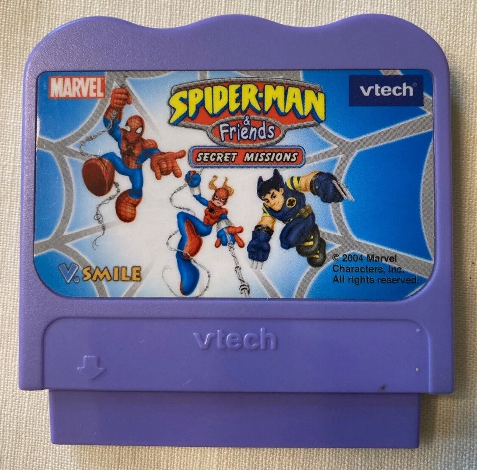 Lot of 3 V Tech V Smile Games Cartridges  Cinderella, Spiderman, Alphabet - Image 3 of 4