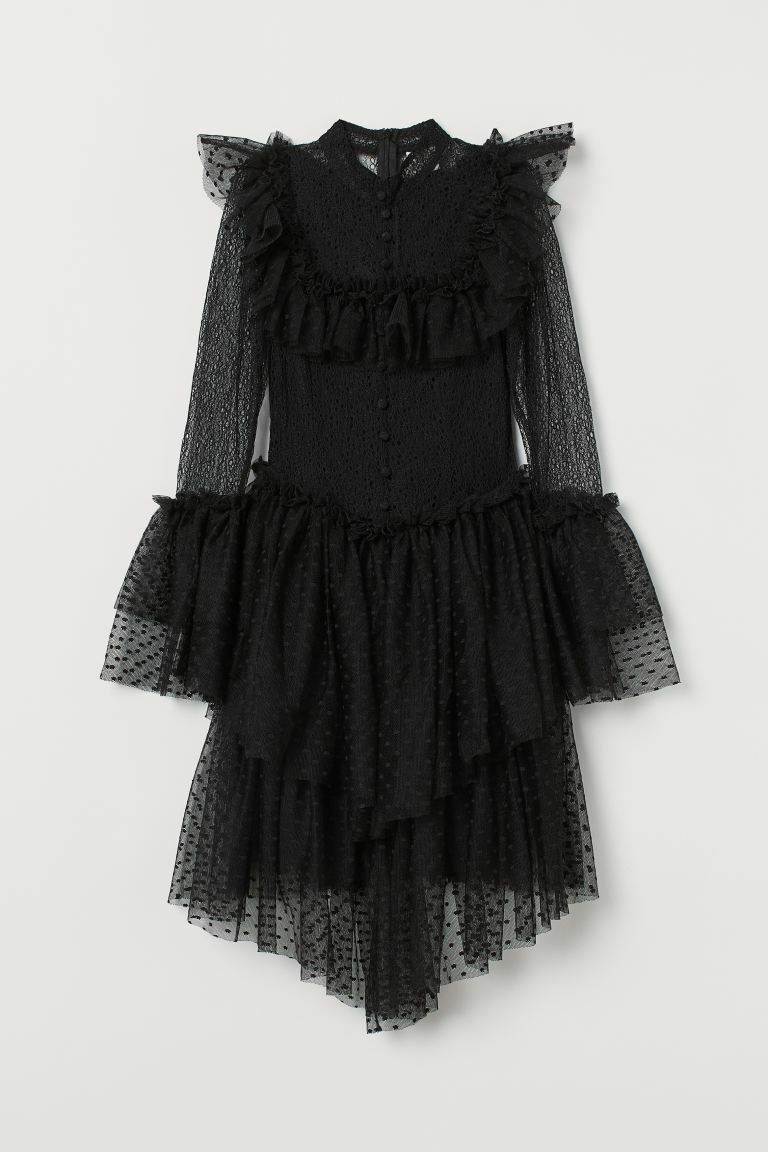 SANDRA MANSOUR x H&M TULLE-SKIRT LACE DRESS EUR 38 UK 10 US 6