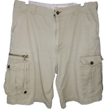 Plugg Beige Cargo Shorts Mens Size 34 Chino Khaki Cotton Pockets Skate Utility