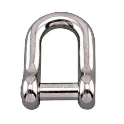 STAINLESS 316 STRAIGHT ''D'' SHACKLE 1/2'' NO SNAG PIN (S0115-NS13)