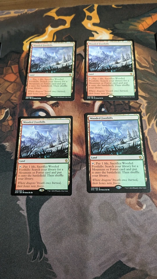 MTG Wooded Foothills Khans of Tarkir 249/269 Rare Fetch Land - Image 3 of 4