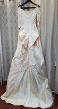 Vintage Floor Length Tulle/Taffeta Evening/Wedding Rhinestone Glass Bead Gown