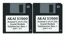Akai S1000 Floppy Disks Roland U-20/U-220 Sound Module Synthesizer Bass 1