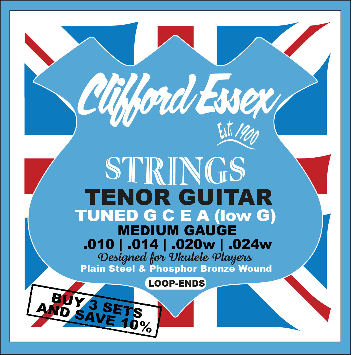 TENOR GUITAR STEEL STRING FOR UKULELE PLAYERS TUNED GCEA WITH A LOW G