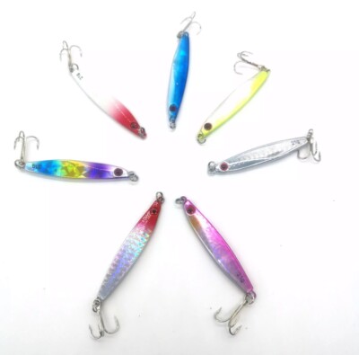 Metallköder 21g Jig Köder Meer Angeln Kabeljau Pollock Makrele Bass Angeln 