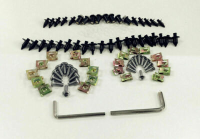 nyalon Fairing Body Bolts Kit Nuts Clips Screws For Kawasaki ZX-6R ZX-10R