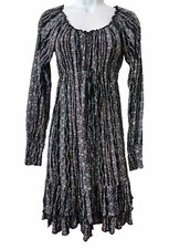 BOHEMIAN ROMANTIC CREPE RAYON DRESS SPRING BOHO FESTIVAL UK 10