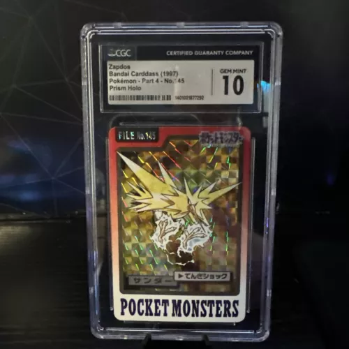 ⚡️CGC 10 Mint Zapdos - Prism 1997 Bandai Carddass - Pocket Monsters⚡️