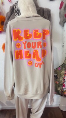 Oversize Sweater ''Keep your Head up One Size bis Gr: 42/44