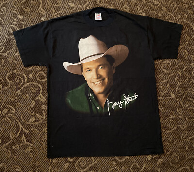VINTAGE 90'S GEORGE STRAIT COUNTRY MUSIC TOUR CONCERT DATE SHIRT Size L 