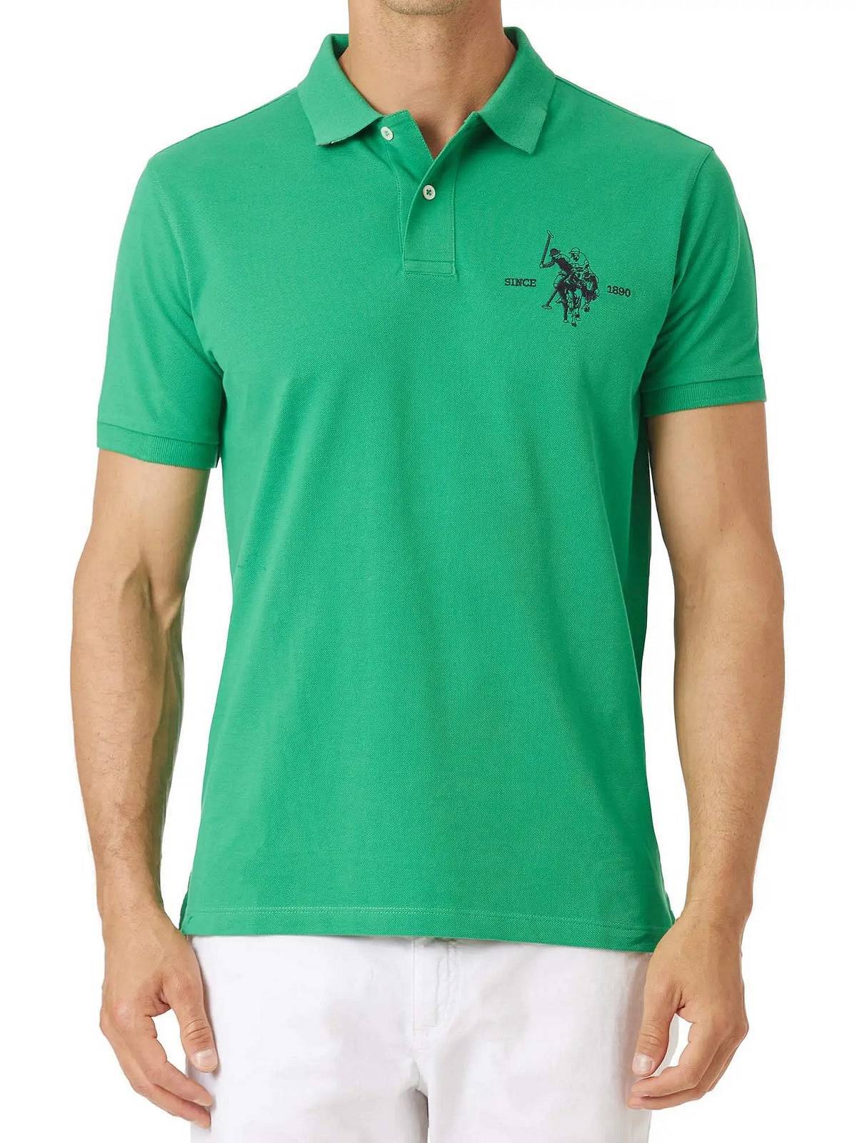 US Polo Kory - Polo A Manica Corta Con Maxi Logo Verde - Taglia S Abbigliamento 15390₽