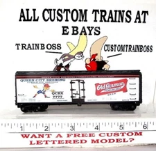 HO SCALE CUSTOM LETTERED  OLD GERMAN  BEER REEFER PG 8 ALSO AVAIL IN O  🍺🍺🍺🍺