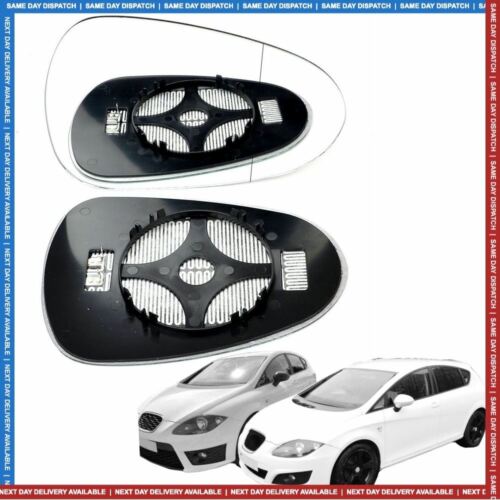 Right side Wide Angle wing mirror glass for Seat Leon 2009-2012 Heated - Afbeelding 1 van 1