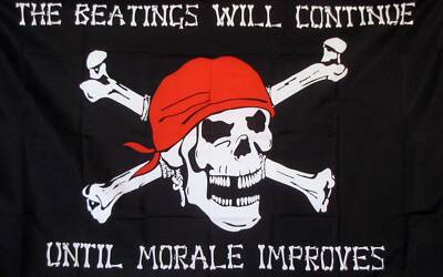 PIRATE MORALE 3' X 5' POLY FLAG