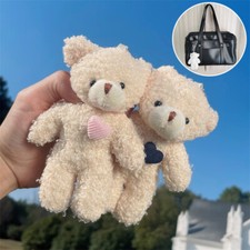 Small Bear Plush Toy Small Gift Keyring Key Ring Keychain Pendant Bag Charm  