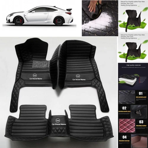 For Lexus RC LC SC Car Floor Mats Luxury Custom Waterproof Carpets Cargo Liners - Imagen 13 de 35