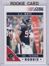 J.J. WATT ROOKIE CARD Score Update 2011 NFL RC JJ Houston Texans Football LE