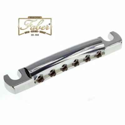 Faber TP59NG TP59-NG Alu-Stop-Tailpiece Vintage Spec Nickel Gloss 3010-0
