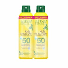 ALBA BOTANICA KIDS' SUN SPRAY SPF 50 6 OZ 2 PK NEW