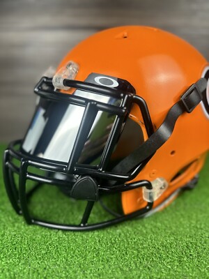 CHICAGO BEARS Orange adult Black Out NFL Custom Football Helmet XL