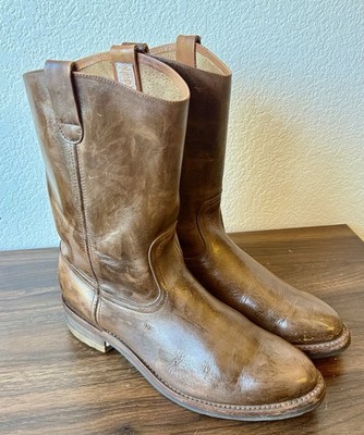 Cowtown Brown Leather Boots Made In Mexico Size 11 Wester Rooper Boots Cowboy