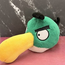 Angry Birds 7 x 14 Hal Plush Closed Beak Green Toucan Bird Commonwealth No Sound