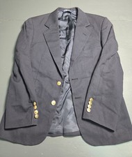 Polo Ralph Lauren Men s Navy Solid Blazer 2-Button Brass Buttons Size S