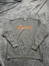 Denver Broncos Sweatshirt Mens Large Gray NFL Football Dynasty Pullover Crewneck