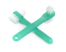 McKesson Denture Brush, 2-Sided Bristle, Green, 144 Count, 16-TBDEN