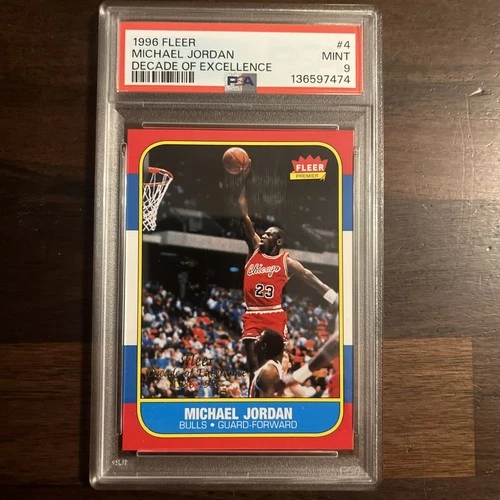 1996 Fleer Michael Jordan..Decade Of Excellence PSA Mint 9…The GOAT