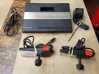 Atari 7800 Pro System Console With Two Controllers And Cords Works 