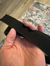 Anson Belt & Buckle 1.25” Black Canvas Casual Belt, Cut To 39”,  No Belt Buckle