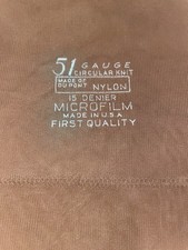 Vtg Pageant Fashioned Seamed Dupont Stockings Flat Knit 51 Gauge 15 Denier