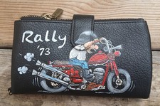 Geldbeutel  Wallet Biker Harley handbemalte Artwork Unikat Geldbörse Geldtasche