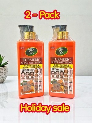 2- Pack VSC  Turmeric  Whitening Face & Body Lotion 500ml   Original