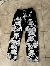 Asaali Mens Graphic Print SweatPants Black/Wh...