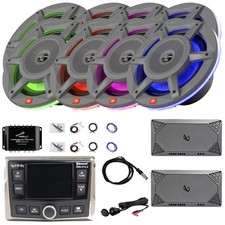 Infinity PRV-315.2 WB Receiver, 8x 8" 500W Speaker, 2x Amplifier, Kit  Splitter