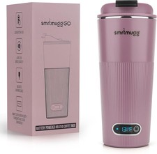GO Heated Coffee Mug, Travel Mug, 13.5 OZ. Smart Mug, Battery Powered Heated Cof