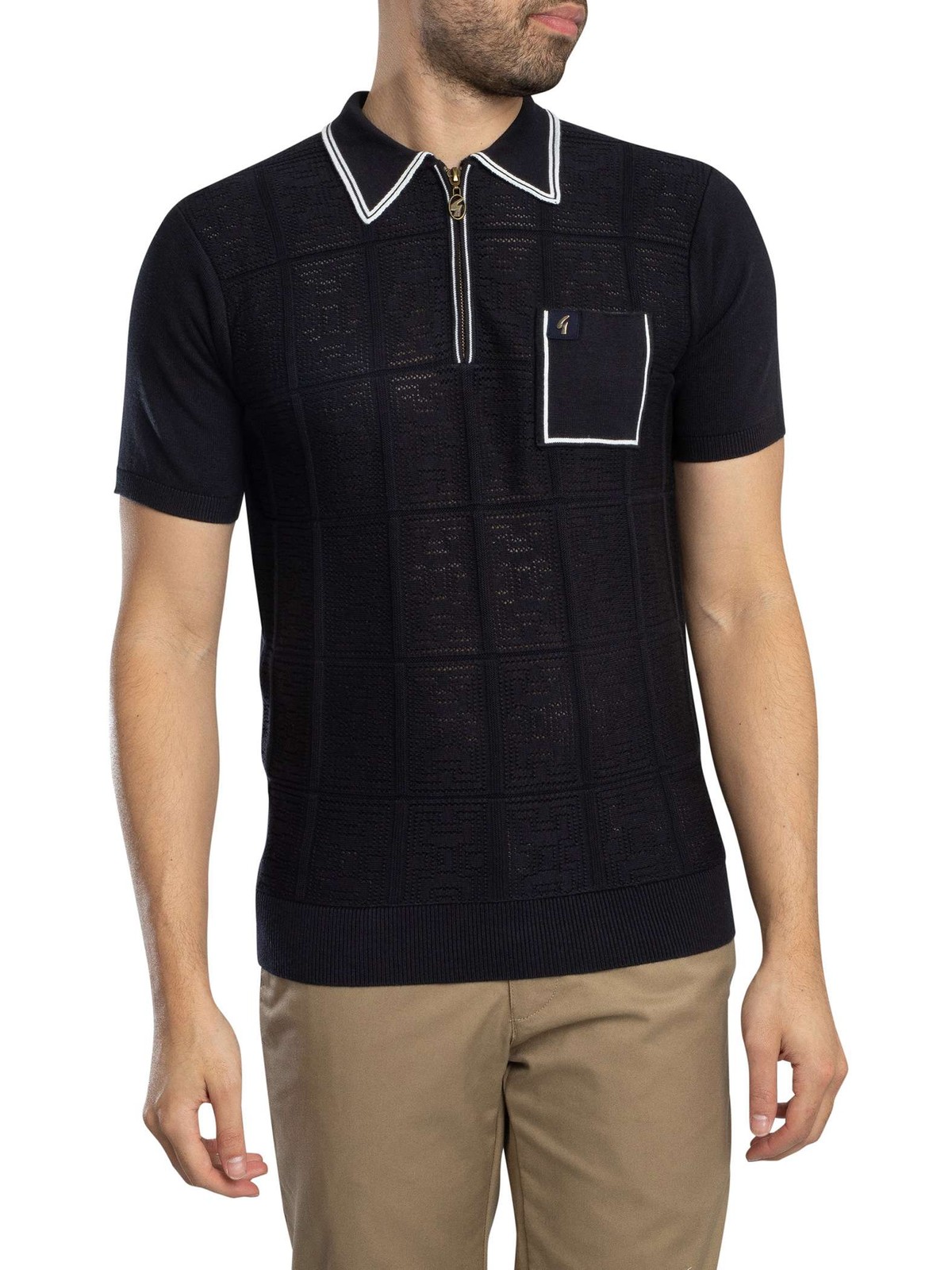 Мужская рубашка поло Marr на молнии от Gabicci синяя 9990₽