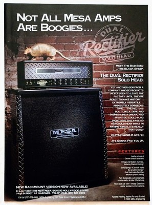 MESA /BOOGIE~DUAL RECTIFIER GUITAR AMP~1993 PROMO PRINT AD ADVERT POSTER PINUP