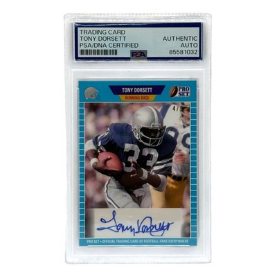 Tony Dorsett Autographed 2021 Leaf Pro Set PSA Authenticated