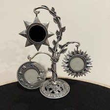 Vintage Pewter Celestial Photo Frame Stand Su...